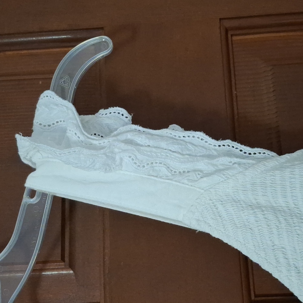 Old Navy White Eyelet Sleeveless Midi Dress Size Sm. Cotton Blend Spring Summer - Picture 3 of 6